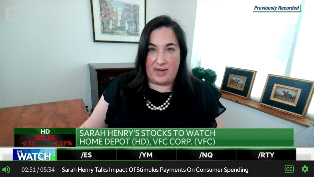 Sarah Henry Talks Impact Of Stimulus Payments On Consumer Spending